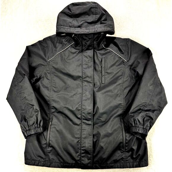 Eddie Bauer Other - Eddie Bauer WeatherEdge‎ Jacket Men XXL Black Full Zip Hooded Wind Rain